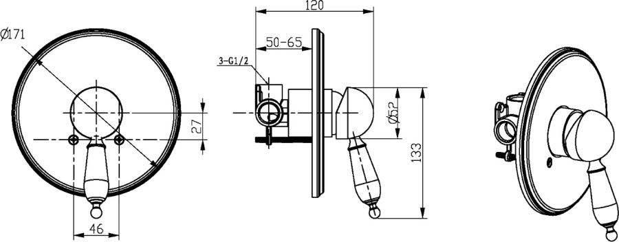 Схема (детальная фотография), для душа
