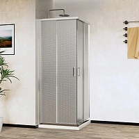 Душевой уголок Vincea City 100х80 см профиль хром, стекло текстурное