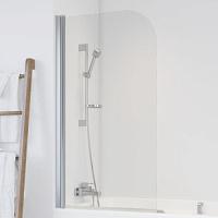 Душевая шторка на ванную профиль глянцевый хром стекло прозрачное Vegas-glass