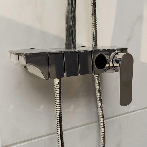 Душевая стойка RGW Shower Panels SP-33 хром 51140133-01 (детальная фотография), с изливом