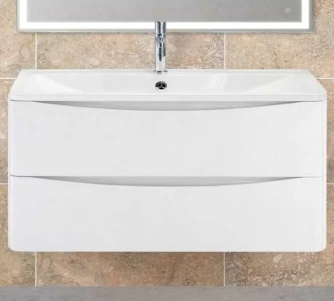 Тумба под раковину подвесная BelBagno Acqua 120 см белый глянец ACQUA-1200-2C-SO-BL (детальная фотография), подвесная, пристенная