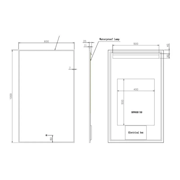 Зеркало с подсветкой Boheme 60 см золото матовое 569-MG (детальная фотография), по запросу