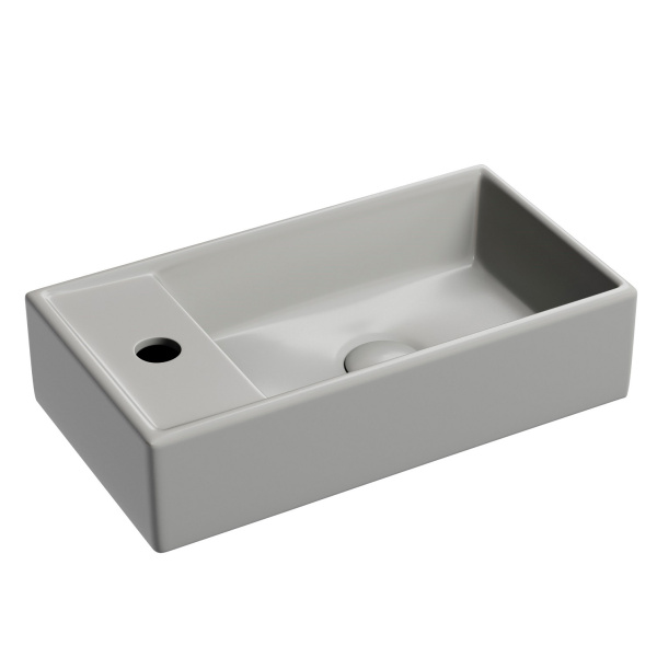 Раковина Ceramica Nova Element 40 см чаша справа антрацит матовый CN6051RMH (детальная фотография)