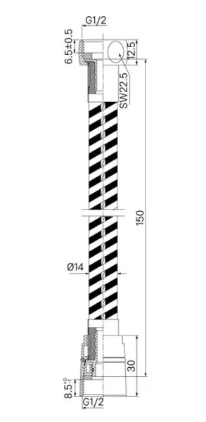 Шланг для душа IDDIS Optima Home белый матовый OPH15WLi19 (детальная фотография), шланги для душа
