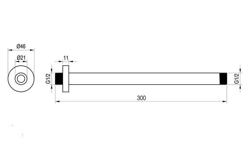 Кронштейн для верхнего душа Ravak X07P на потолок (детальная фотография), в наличии