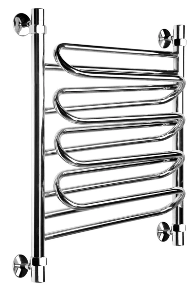 Полотенцесушитель водяной Ника Curve 60x40 см хром ЛЗ Г 60/40 (детальная фотография), современные, hi-tech