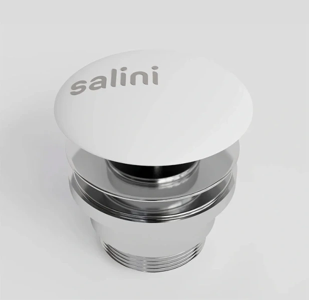 Донный клапан для раковины Salini D 505 глянцевый белый 164201G (детальная фотография)