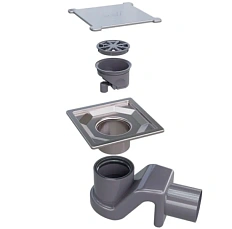 Душевой трап RGW SDR 11 см квадратный хром