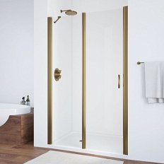 Душевая дверь профиль бронза стекло прозрачное Vegas-glass