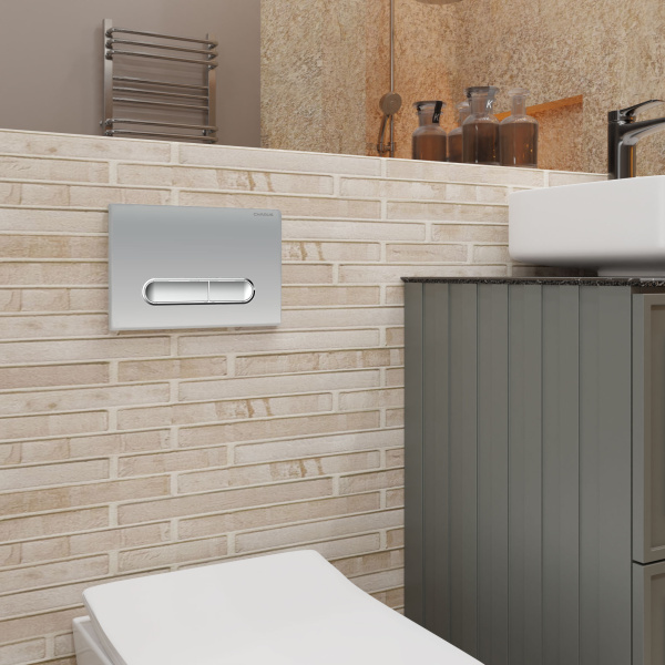 Клавиша смыва Charus Magnus хром матовый FP.340.46.01 (детальная фотография), в наличии