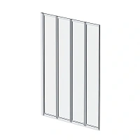 Шторка для ванны Am.Pm Like 100х140 см поворотно-складная, стекло прозрачное