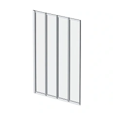 Шторка для ванны Am.Pm Like 100х140 см поворотно-складная, стекло прозрачное