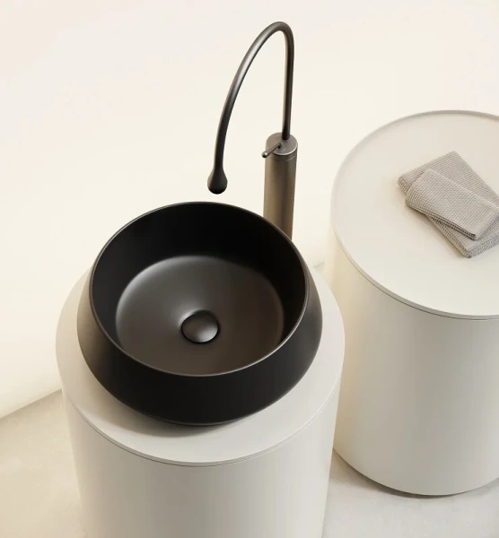 Раковина Ceramica Nova Maya 35 см черная матовая CN12004MB (детальная фотография), одинарные