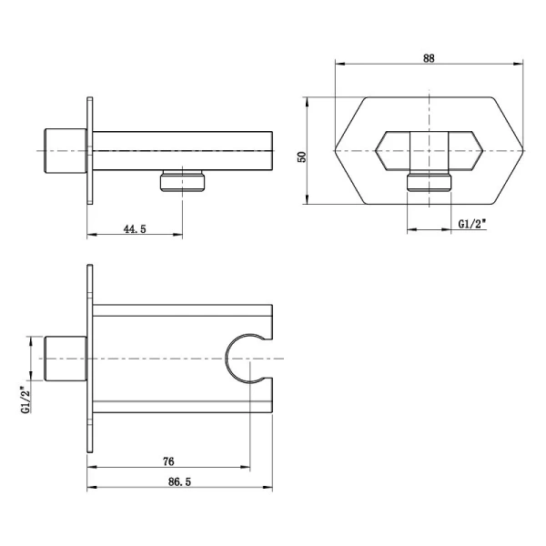 Шланговое подключение Lemark с креплением для лейки LM3985C (детальная фотография), нет в наличии