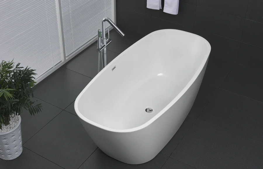 Ванна акриловая BelBagno 150х76 см отдельностоящая с переливом BB72-1500 (детальная фотография), акриловые