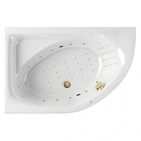 Ванна гидромассажная Excellent Aquarella Nano 170 x 110 см, цвет белый/золото, левая/правая, WAEX.ARL17.NANO.GL/WAEX.ARP17.NANO.GL