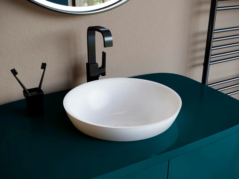 Раковина Salini Marea 03 41 см белый матовый 1802203M (детальная фотография), современные, hi-tech