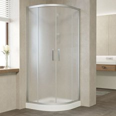 Душевой уголок профиль матовый хром стекло сатин Vegas-glass