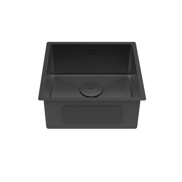 Мойка для кухни Lemark Olanga 44 см чёрный матовый 9932124 (детальная фотография), квадратная