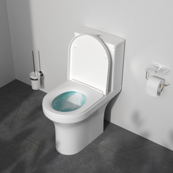 Унитаз компакт Am.Pm X-Joy с сиденьем микролифт C85A8601SC (детальная фотография), современные, hi-tech, круглые