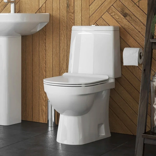 Унитаз компакт Sanita Luxe Next белый WC.CC/Next/2-SlimDM/WHT.G/S1 (детальная фотография), с бачком
