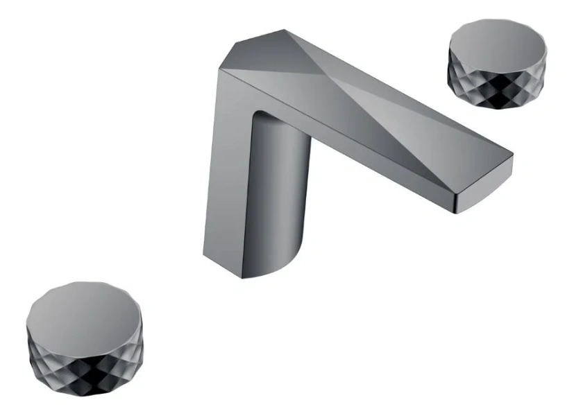 Смеситель для раковины Boheme Venturo графит глянцевый 150-SGM-DIAMOND (детальная фотография)