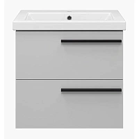 Тумба под раковину подвесная Misty Ненси 60 см серая