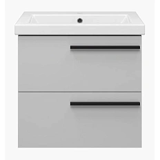 Тумба под раковину подвесная Misty Ненси 60 см серая