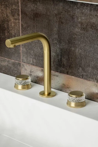 Смеситель для раковины Boheme Aura золото матовое 152-MG-A (детальная фотография), золото