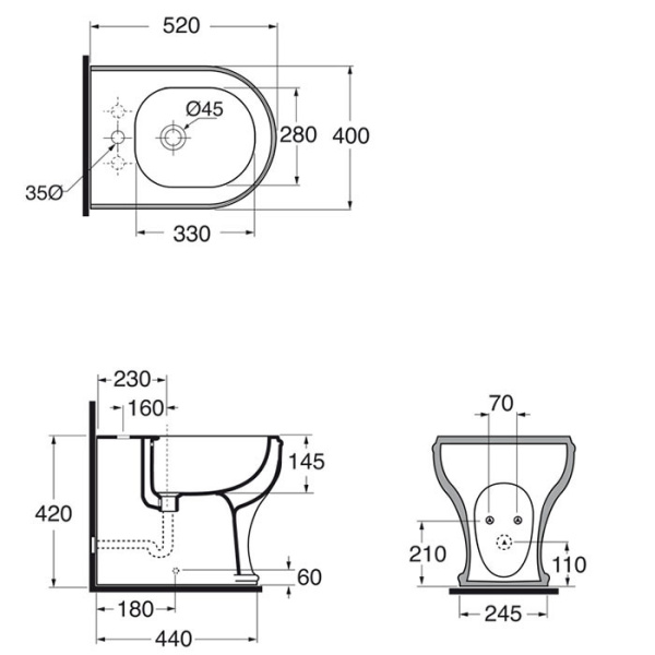 Схема (детальная фотография), напольные, приставные