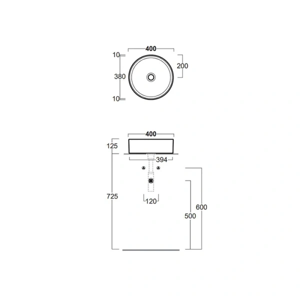 Раковина Simas Folio 40 см белая FO01bi (детальная фотография), современные, hi-tech