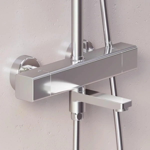 Душевая стойка Damixa Gala 953810 с термостатом (детальная фотография), с изливом
