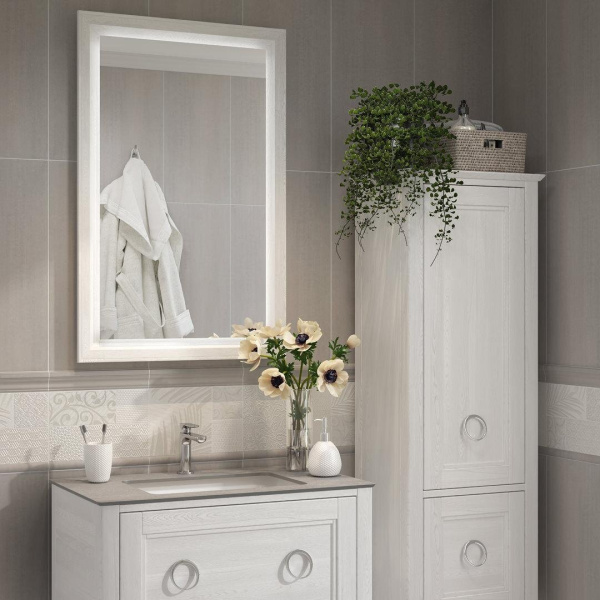 Тумба под раковину напольная Kerama Marazzi Plaza Classic PL.CN.80.1\WHT.M 80 см с выдвижным ящиком (детальная фотография), в наличии, по запросу, нет в наличии