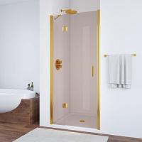 Душевая дверь профиль золотой стекло бронза Vegas-glass