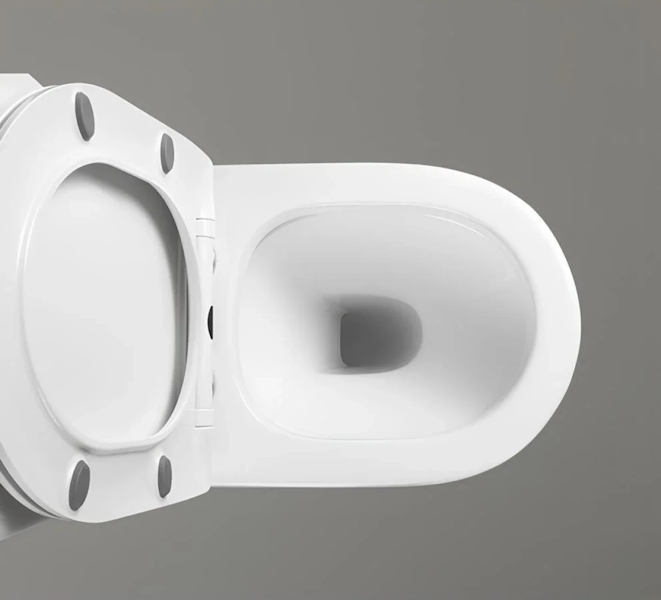 Унитаз компакт Ceruttispa Orlter белый CT9867 (детальная фотография), современные, hi-tech, прямоугольные