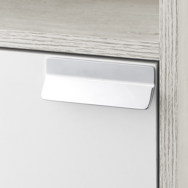 Шкаф подвесной Акватон Флай 35 см белый/дуб крафт, левый 1A237903FAX1L (детальная фотография), подвесные