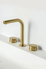 Смеситель для раковины Boheme Prestige золото матовое