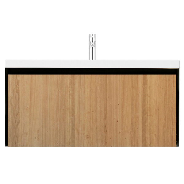 Тумба с раковиной подвесная Velvex Klaufs tpKLA.100.1Y-61 100 см с ящиком (детальная фотография), моноблок