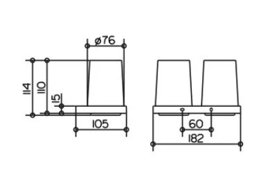 Стаканы для ванной Keuco Edition 11 11151 11151 019000 (детальная фотография), современные, hi-tech
