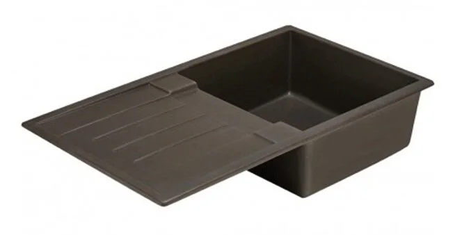 Мойка для кухни Акватон Верона 85 см кофе 1A710032VR280 (детальная фотография), из искусственного мрамора
