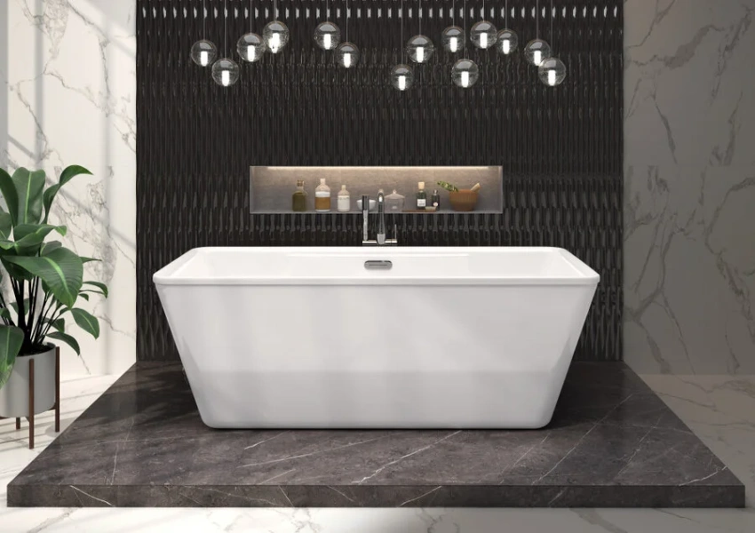 Ванна акриловая Aima Design Icon 170 x 75 см, отдельностоящая, белый, 01айк1775 (детальная фотография), современныe, hi-tech