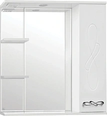 Зеркальный шкаф с подсветкой Style Line Венеция 75 см белый