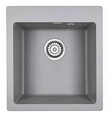 Мойка для кухни Paulmark Zemar 46 см кварцевая, серый металлик