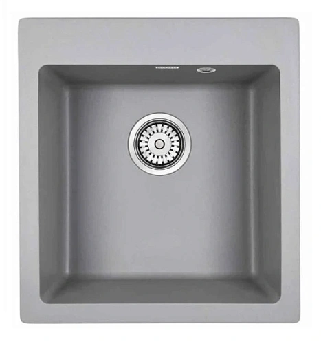 Мойка для кухни Paulmark Zemar 46 см кварцевая, серый металлик - фото 7