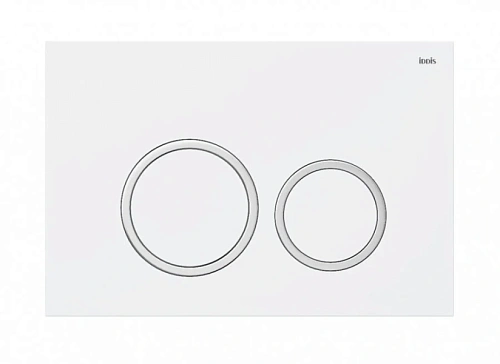 Клавиша смыва IDDIS Unifix белая матовая/кольца хром - фото 2