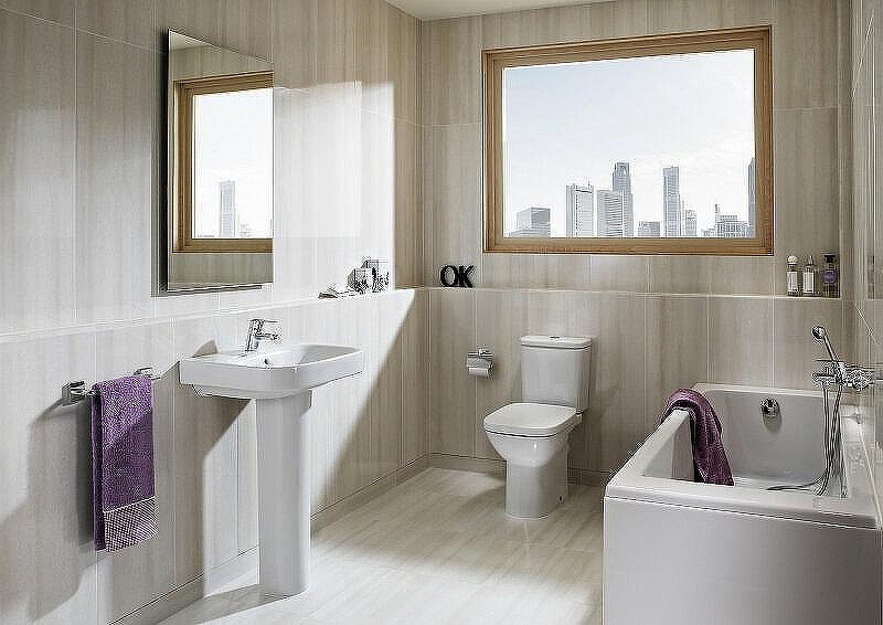 Унитаз компакт Roca Debba 34299700Y с бачком (детальная фотография), с нижним подводом воды