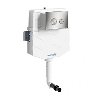 Бачок скрытого монтажа WasserKRAFT Aller с кнопкой смыва никель