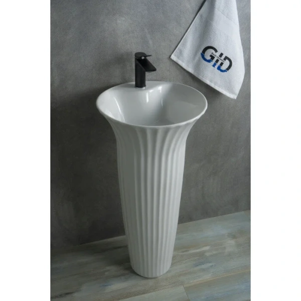 Раковина напольная GID Autonomo Nb132 41 см белая 81113 (детальная фотография), белые