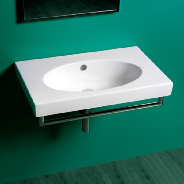 Раковина, цвет белый, Simas LFT Spazio LFT 44 BI (детальная фотография), подвесные