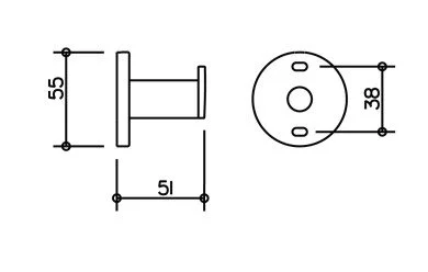 Крючок для ванной Keuco Plan 14914 (детальная фотография), хром, черные, другие